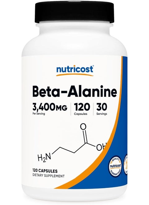Beta-Alanine Capsules 3400mg, 120 Caps (30 Serv)