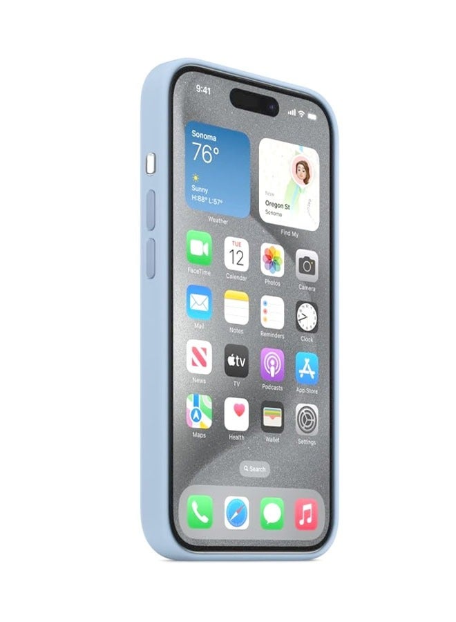 KASTWAVE iPhone 15 Pro Max Silicone Case Cover Blue, Liquid Gel Soft Ultra Slim Shockproof Back Cover Full Body Protection, Easy To Disassemble - Image 3