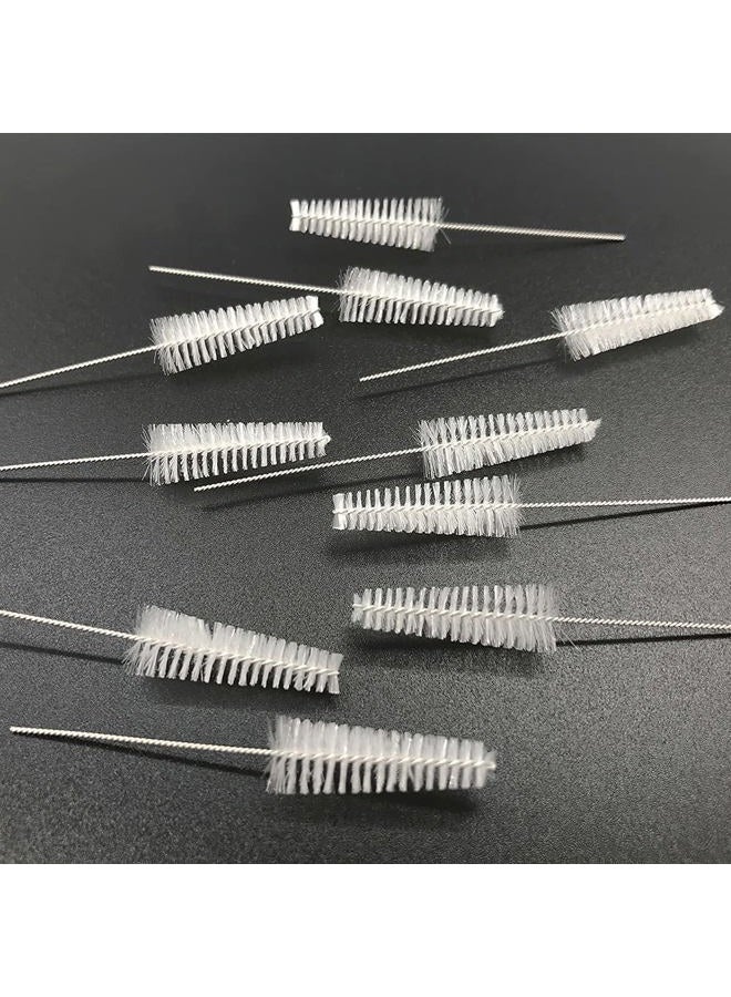 Anico Hearing aid vent earhook tube cleaning brush cleaning kit hearing amplifier cleaning tools accessories (White, pack of 10) - Image 2