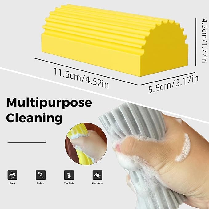Fayby PVA Sponge Pad Damp Clean Duster Sponge for Kitchen Dishes Cleaning MultiFunctional Cleaning Sponge Dishwashing Car Cleaning Sponge 2 Psc_Multicolor - Image 2