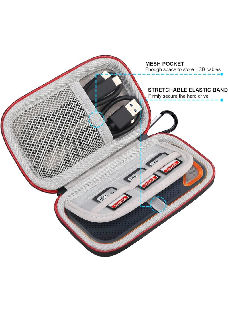 SPECTON Hard Carrying Case for SanDisk Extreme Pro/SanDisk Extreme Portable External SSD 500GB 1TB 2TB 4TB USB-C Solid State Drive EVA Shockproof Water Repellent Protective Storage Travel Bag, Black - Image 4