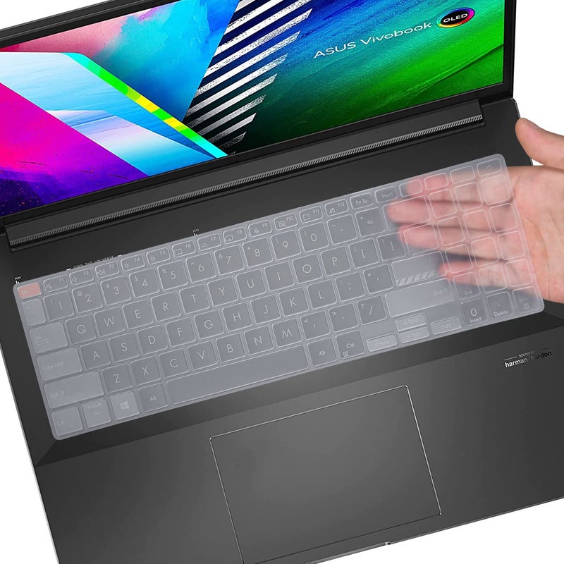 Saco غطاء واقي للوحة مفاتيح اللابتوب متوافق مع ASUS Vivobook 16X (2022) M1603QA-MB742WS | M1603QA-MB512WS | M1603QA-MB711WS | M1603QA-MB712WS - شفاف - Image 1