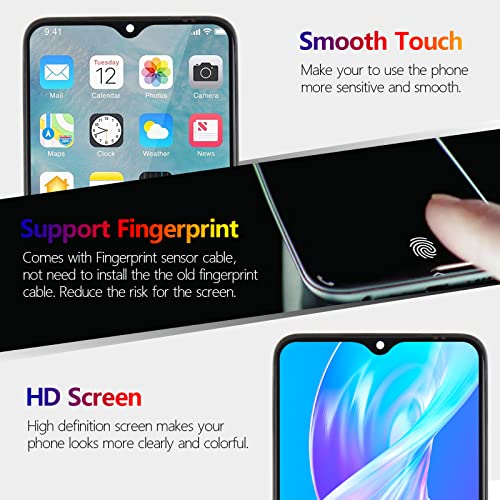 YWLRONG شاشة OLED لجهاز سامسونج جالاكسي S20 بلس 5G G986 بديل شاشة لجهاز سامسونج جالاكسي S20 بلس G985 شاشة LCD تعمل باللمس مجموعة استبدال مع أدوات (مع بصمة الإصبع، إطار أسود) - Image 5