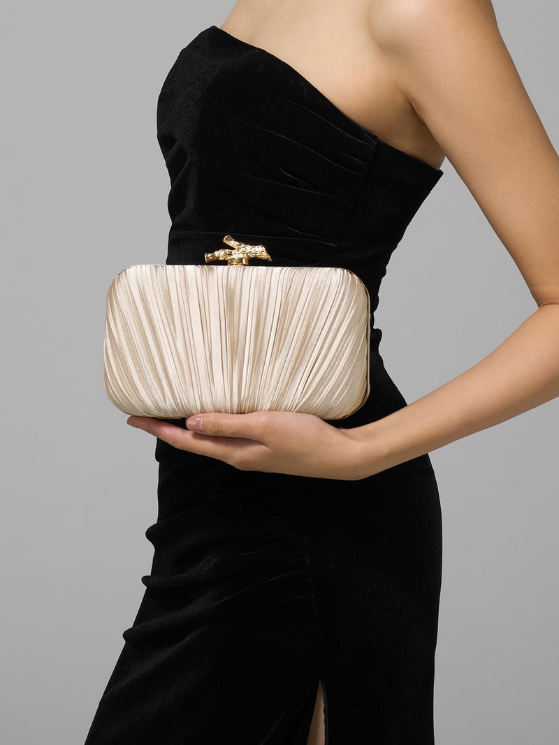CHUNLI Clutch Purses for Women Evening/Wedding Chic Woven Bag Formal PU Leather Purse Designer Handbags for Women - Image 3