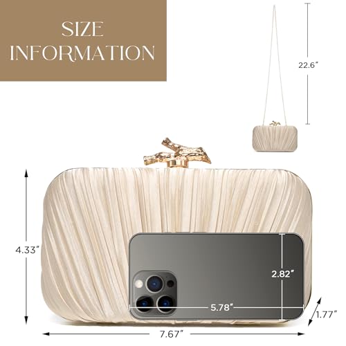 CHUNLI Clutch Purses for Women Evening/Wedding Chic Woven Bag Formal PU Leather Purse Designer Handbags for Women - Image 5