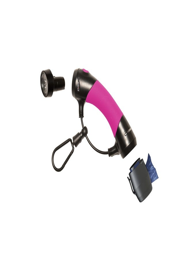 Dog Gone Smart Pet Products I'm Gismo Expandable Leash Handle System with Patented Rail System for Dog Walking- Neon Pink Handle with Poop Bag Dispenser + Rechargable Flashlight Connectable - Image 1