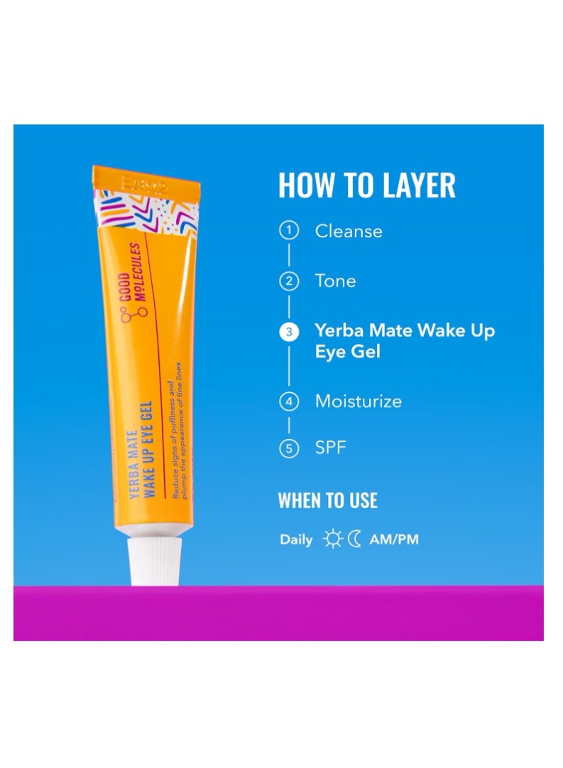 Good Molecules Yerba Mate Wake Up Eye Gel 15ml | Cooling Under Eye Treatment for Puffiness & Swelling - Image 5