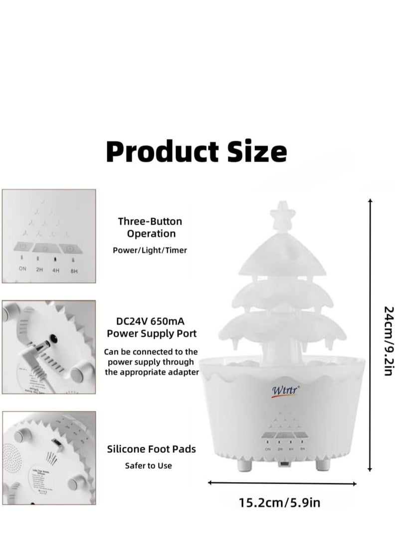 Wtrtr - Christmas Tree Diffuser, Remote Control Christmas Tree Air Humidifier and Aromatherapy Diffuser, 7 Color Christmas Tree Essential Oil Diffuser with Timer for Christmas Home Decor Gift - Image 1