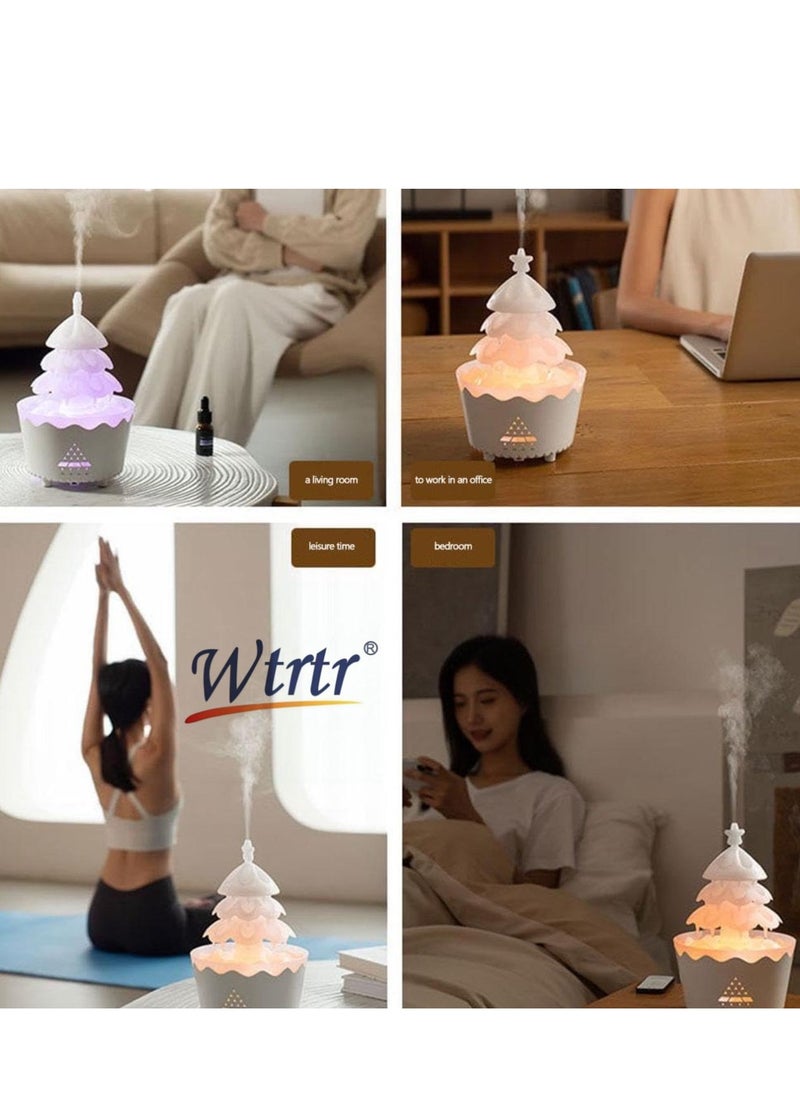 Wtrtr - Christmas Tree Diffuser, Remote Control Christmas Tree Air Humidifier and Aromatherapy Diffuser, 7 Color Christmas Tree Essential Oil Diffuser with Timer for Christmas Home Decor Gift - Image 1