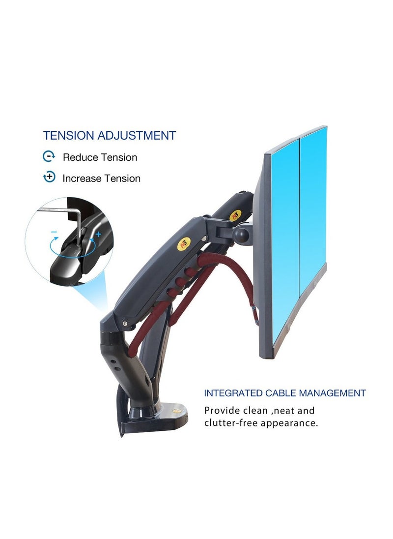 NB F160 Gas Strut Desk Dual Monitor Mount Arm Support for 17" - 27" - pzsku/Z3B4E60FDF840CE5A0154Z/45/_/1718258543/280649d2-dfe8-44ca-ac6e-568c5c72f97e