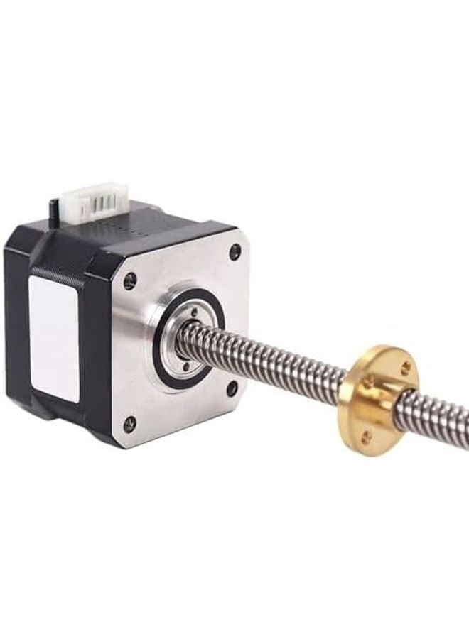 محرك خطوي Nema 17 42 1.3A 0.28N.m مع قضيب لولبي 8 مم بطول 300 مم لآلة CNC - Image 2