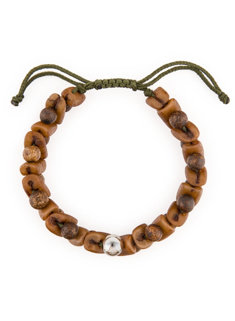 Minza " Desert " Pure 925 Sterling Silver, Date and Jade Stones, Handmade Bracelet for Women, Beaded Bracelet, 0.550 grams of Silver, Jewelry for Casual & Special Occasion - Image 4
