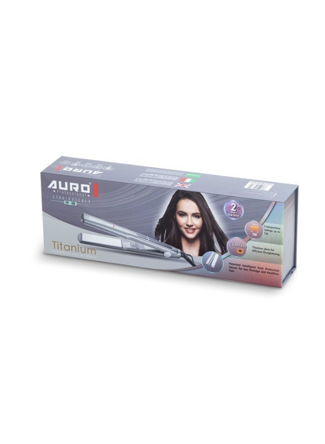 اورو مكواة شعر تيتانيوم احترافية من Auro لتنعيم وتصفيف الشعر - Image 3