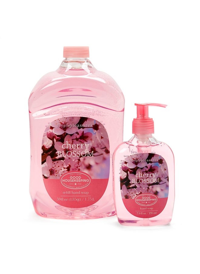 simple pleasures Premium Hand Soap Collectioncherry Blossom Scent 7.9 Oz Bottle With Jumbo 59 Oz Refillgoodhousekeeping Seal Approvedmultiple Scents Available  - Image 1