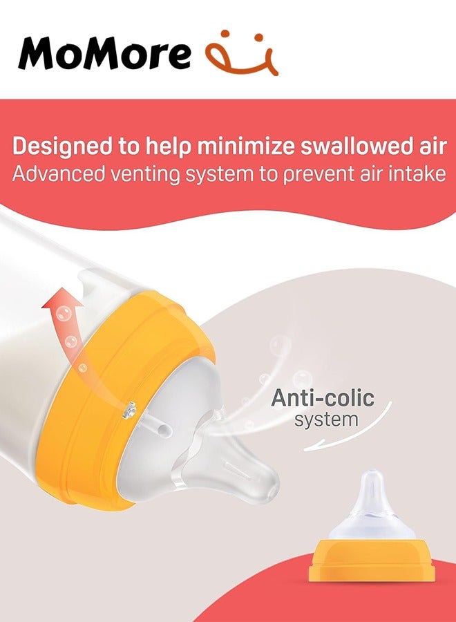 Momore Pack Of 3 Wide-Necked Feeding Bottle Nipple 3 Months+, For Pigeon Bottle  - Image 3