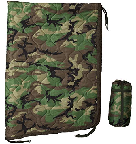 USGI Industries Military Woobie Blanket  Thermal Insulated Camping Blanket Poncho Liner  Large Portable Insulation WaterResistant for Hiking Survival  Compression Carry Bag