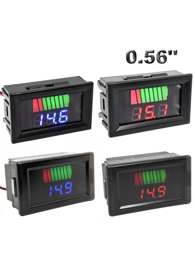 Car Battery Charge Level Indicator 12V 24V 36V 48V 60V 72V Lithium Battery Capacity Meter Test Display LED Tester Voltmeter 
