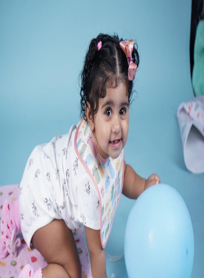 Happy Matty مرايل وأغطية تجشؤ للأطفال من هابي ماتي، سريعة الجفاف وقابلة للغسل، متعددة الألوان، مناسبة للأطفال من عمر 0-3 سنوات (كبيرة) (قطة) - Image 4