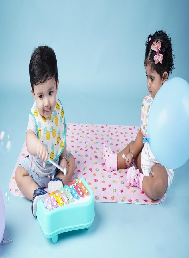 Happy Matty مرايل وأغطية تجشؤ للأطفال من هابي ماتي، سريعة الجفاف وقابلة للغسل، متعددة الألوان، مناسبة للأطفال من عمر 0-3 سنوات (كبيرة) (قطة) - Image 3