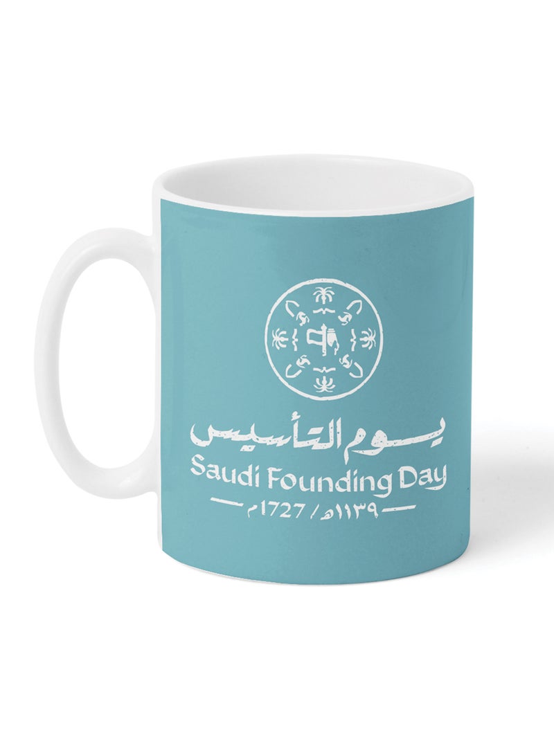 لوحة كوب ١١ أونصة من السيراميك لمناسبة يوم التأسيس السعودي - Image 4