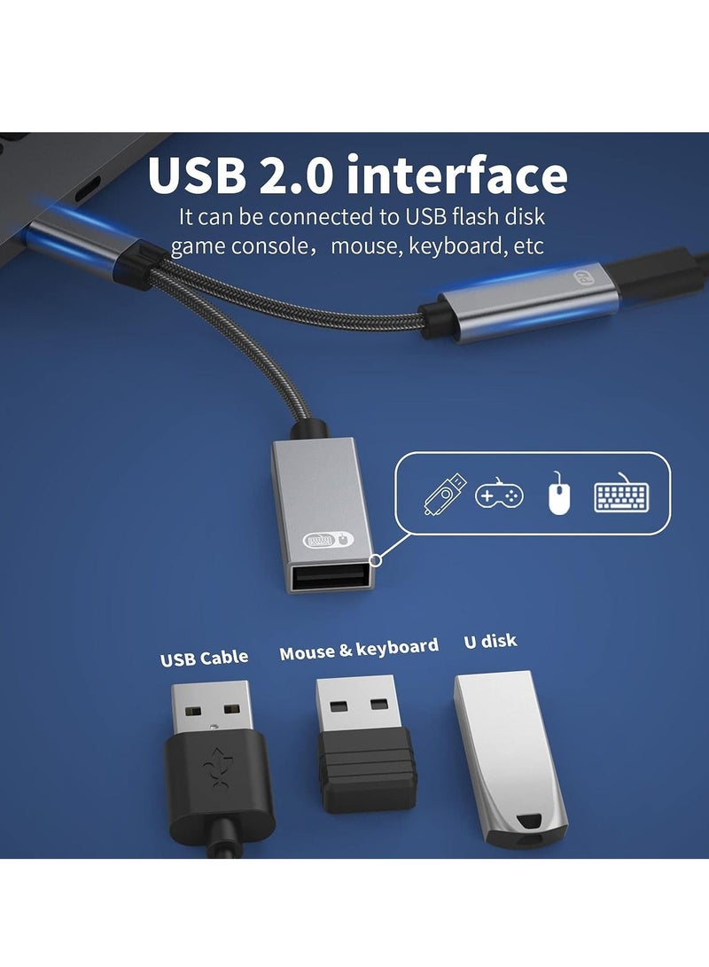 SYOSI USB C to USB Adapter OTG and Charger Cable, 2 in 1 USB-C Splitter with PD 60W Fast Charging Type C OTG and USB A Female Port Compatible for Chromecast Google TV, iPad Pro  - Image 4