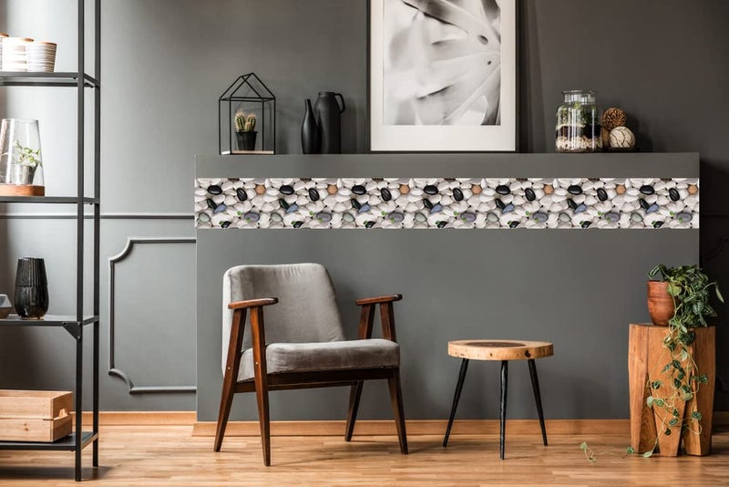 INFINITY INTERIORS Self Adhesive Wall Tile Stickers for Home Living Room Bedroom Kitchen Stylish Walls Floor, Vinyl Oil Proof & Waterproof(Wide 6 in, Length 48 Inches 3 Strip.. (Design04) - Image 4