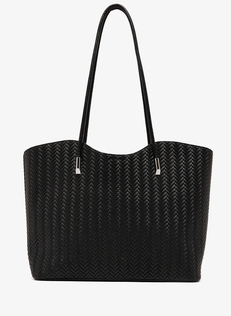 ELLA Raffia Textured Tote Bag
