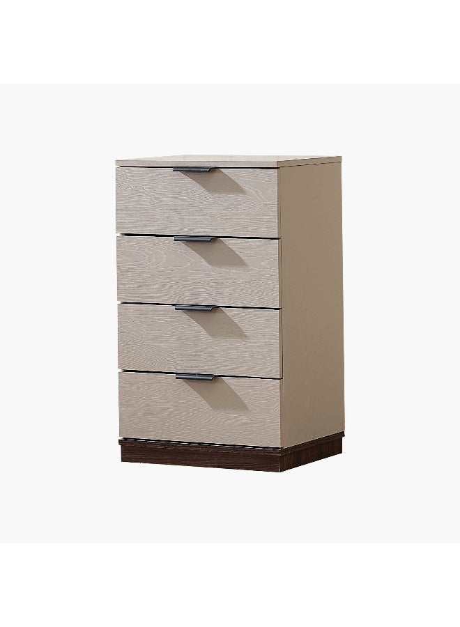 Home Box خزانة ليدز ذات 4 أدراج باللون الرمادي الفاتح - Image 1