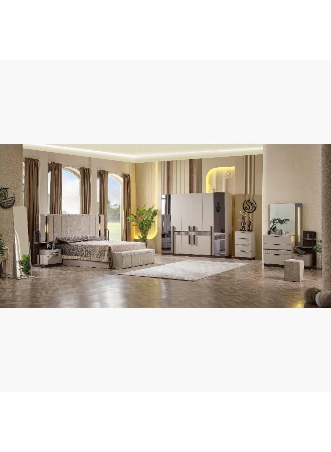 Home Box خزانة ليدز ذات 4 أدراج باللون الرمادي الفاتح - Image 5