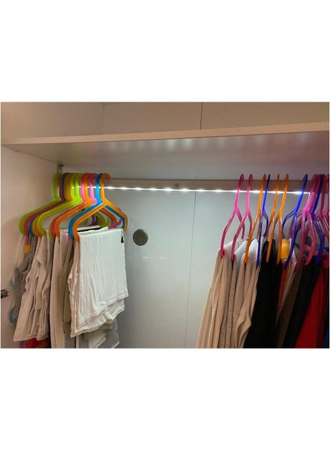 LED Light Motion Sensor 60-69 Cm Closet Clothes Hanger Pipe Battery Powered