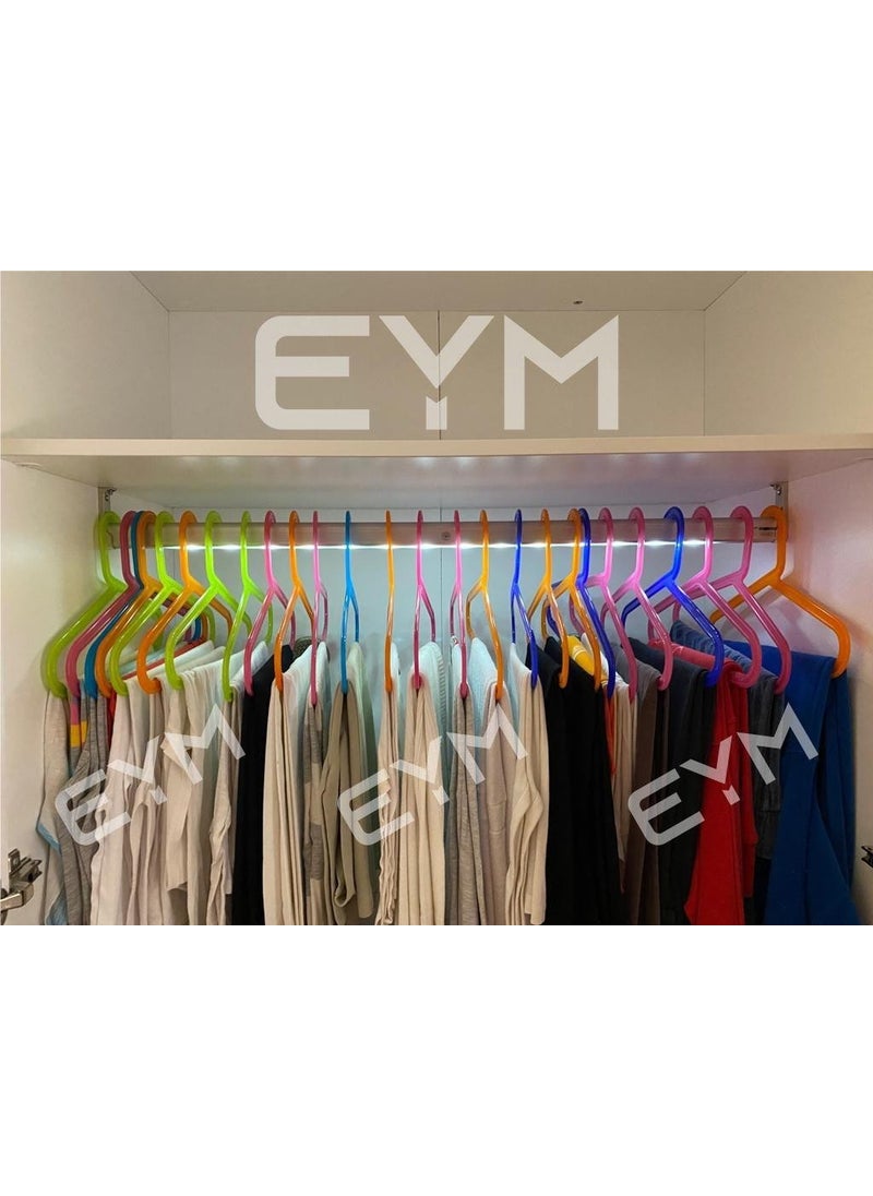 Eym - LED Light Motion Sensor 60-69 Cm Closet Clothes Hanger Pipe Battery Powered - Image 1