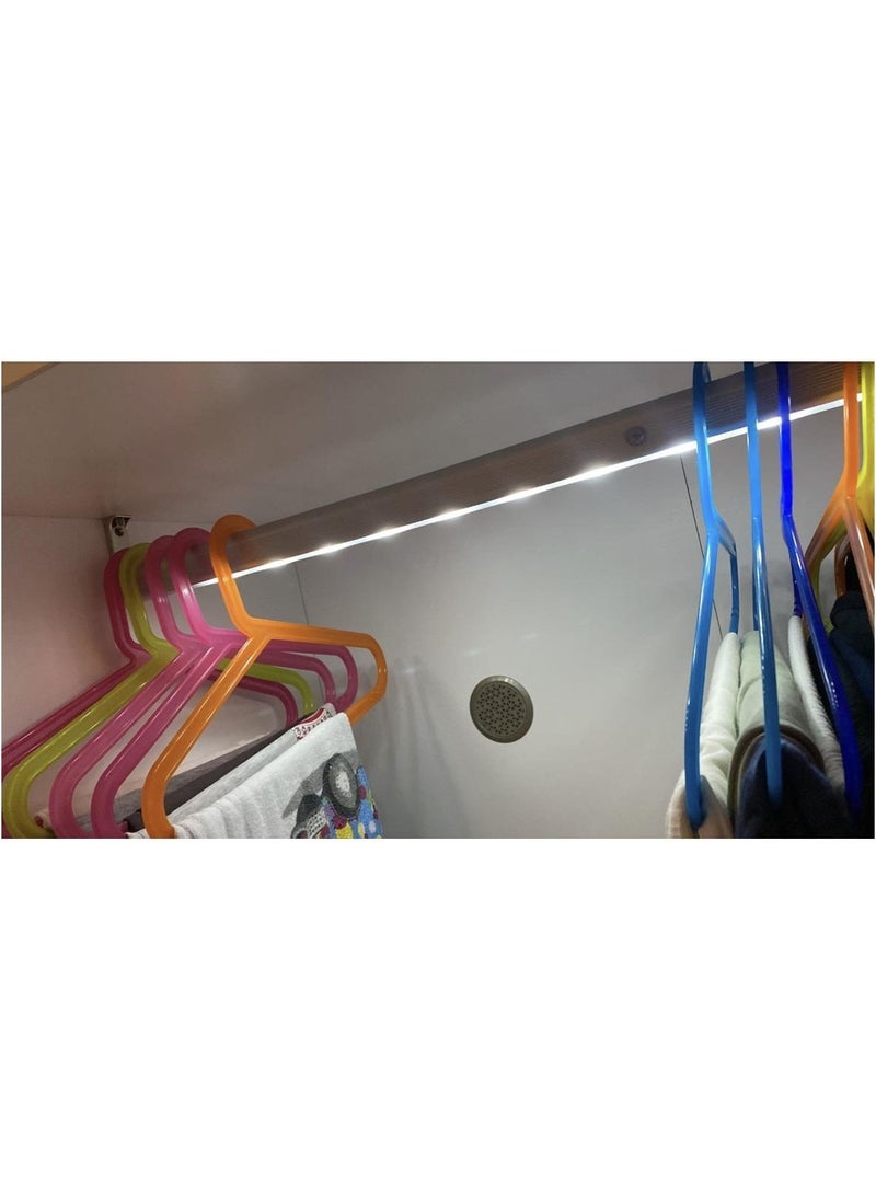 Eym - LED Light Motion Sensor 60-69 Cm Closet Clothes Hanger Pipe Battery Powered - Image 1