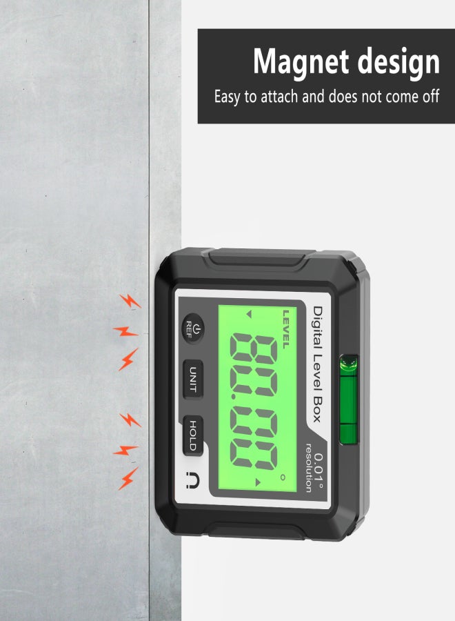 Digital Angle Finder Tool Electronic Level Tool with LCD Bubble Level Magnetic Base for Woodworking Construction Machinery - Image 3
