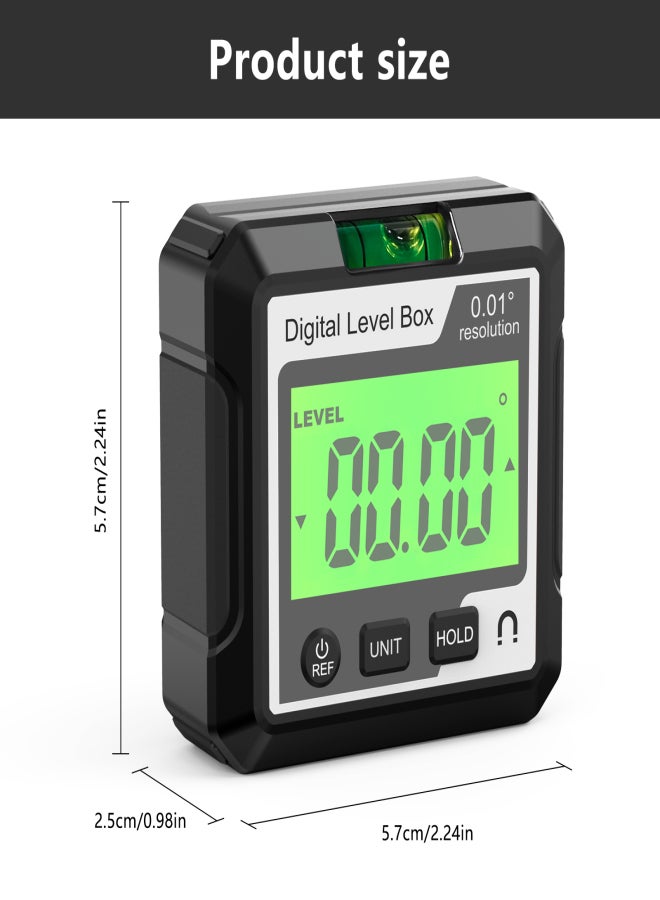 Digital Angle Finder Tool Electronic Level Tool with LCD Bubble Level Magnetic Base for Woodworking Construction Machinery - Image 4
