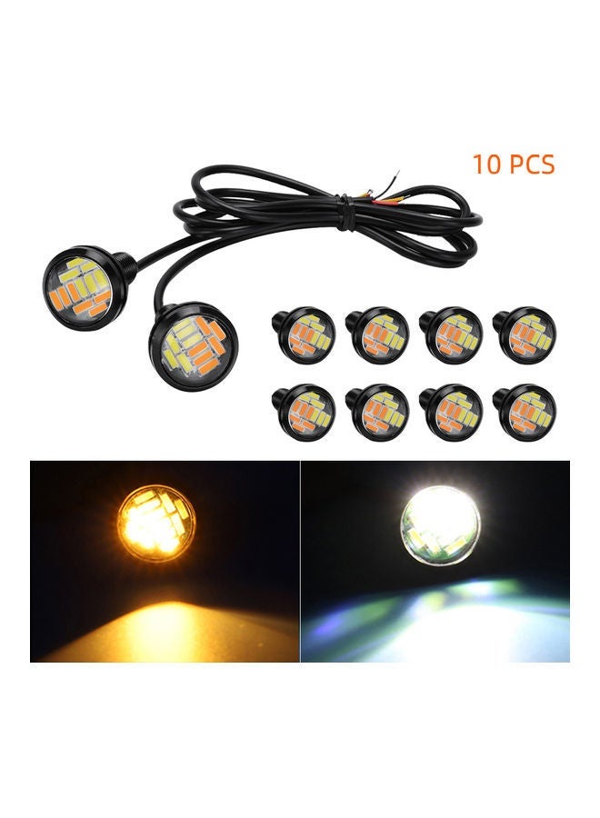 MUNTAQI 10-Pieece 23mm Eagle Eye LED Bulb DRL Light Ultra Thin Waterproof Set - Image 2