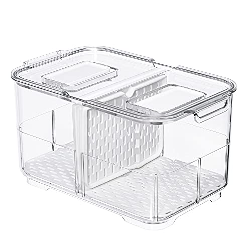 blitzlabs Refrigerator Organizer Bins Produce Saver, Stackable Freezer Bins Fresh Keeper Food Storage Containers for Fridge Freezer Cabinet Kitchen Organization -5700ML - Image 1