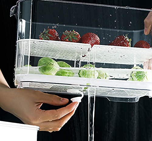 blitzlabs Refrigerator Organizer Bins Produce Saver, Stackable Freezer Bins Fresh Keeper Food Storage Containers for Fridge Freezer Cabinet Kitchen Organization -5700ML - Image 4