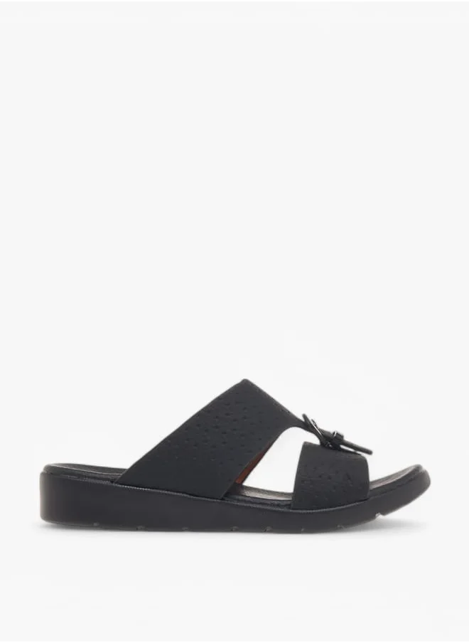 ال بي ال من شو اكسبرس Boys Buckle Accent Slip-On Arabic Sandals