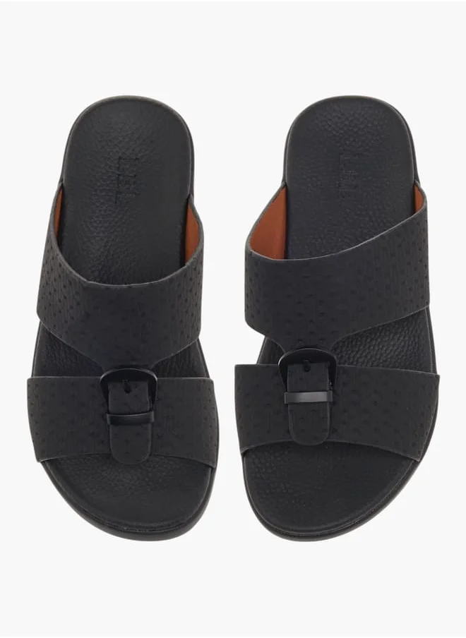 ال بي ال من شو اكسبرس Boys Buckle Accent Slip-On Arabic Sandals