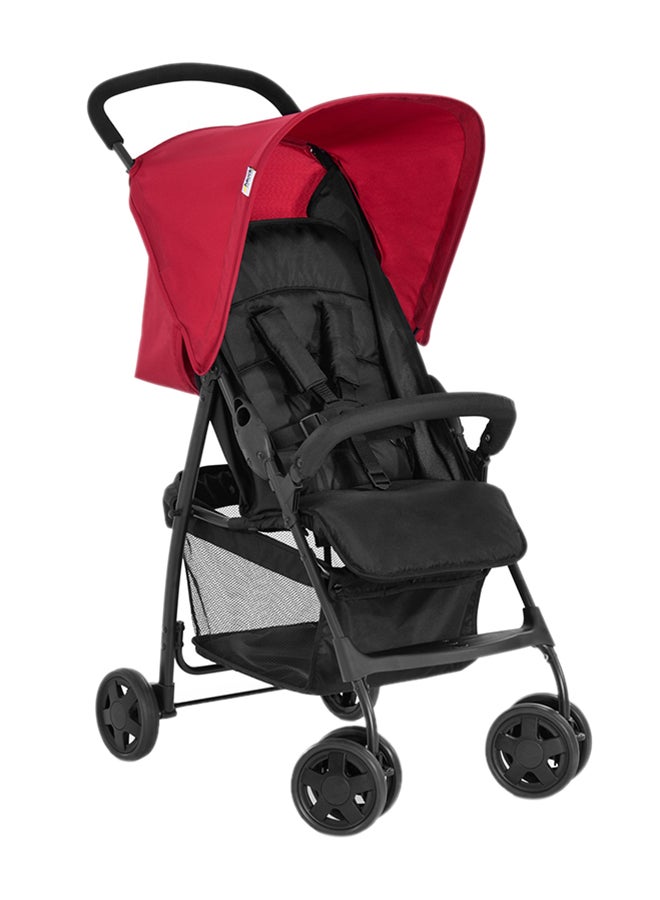 hauck Sport Pushchair, Red Super Lightweight Travel Stroller (Only 5.9Kg), Compact And Foldable, Lay Flat, With Raincover - Image 1