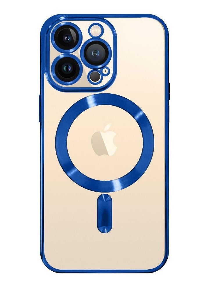 iPhone 13 Pro Clear Case with MagSafe Wireless Charging Compatible Back Cover with Electroplating Shockproof
