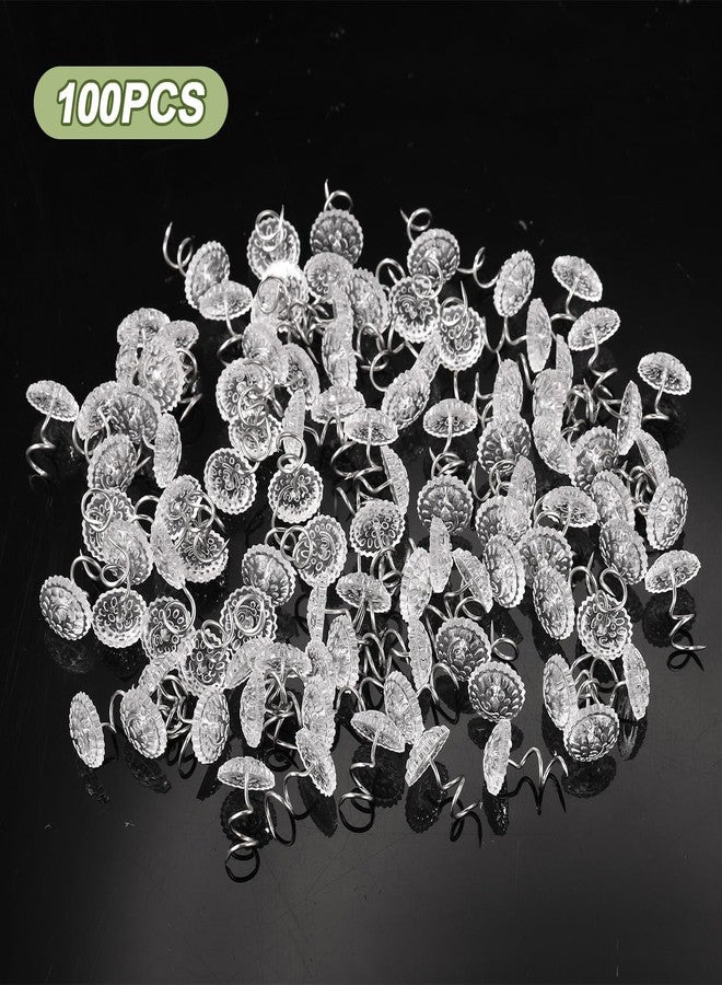 Gosknor 100pcs Upholstery Pins, Bed Skirt Pins Upholstery Pins Upholstery Screw Pins Bed Skirt Pins or Holders Furniture Upholstery Tacks Kit for Fabric Slipcover BedSkirt - Image 3