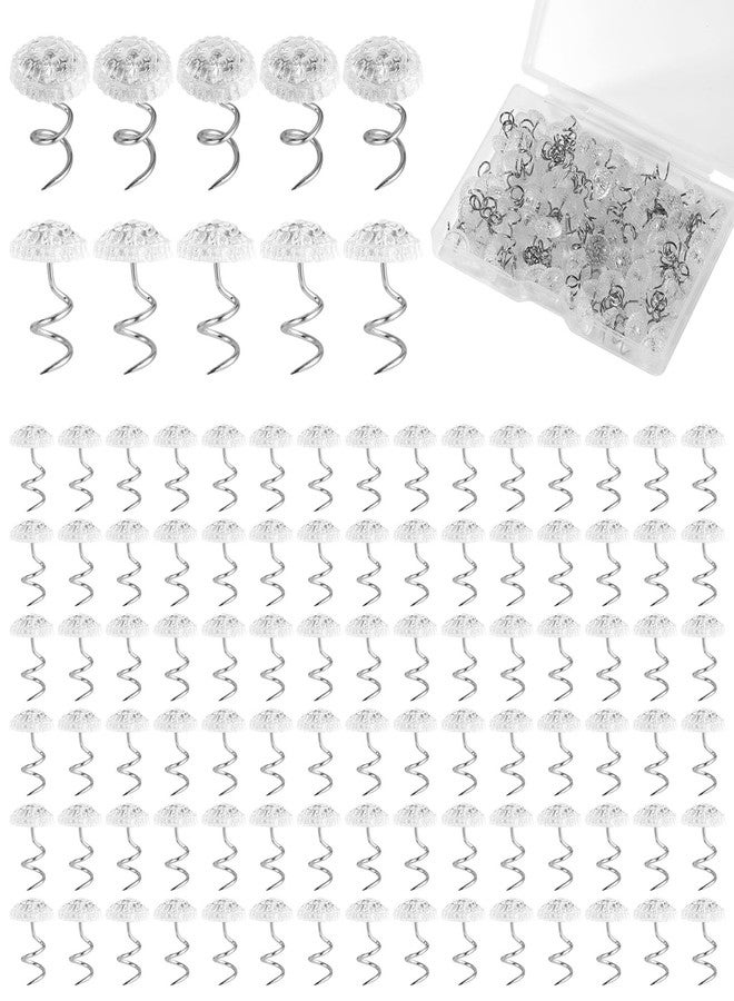 Gosknor 100pcs Upholstery Pins, Bed Skirt Pins Upholstery Pins Upholstery Screw Pins Bed Skirt Pins or Holders Furniture Upholstery Tacks Kit for Fabric Slipcover BedSkirt - Image 1