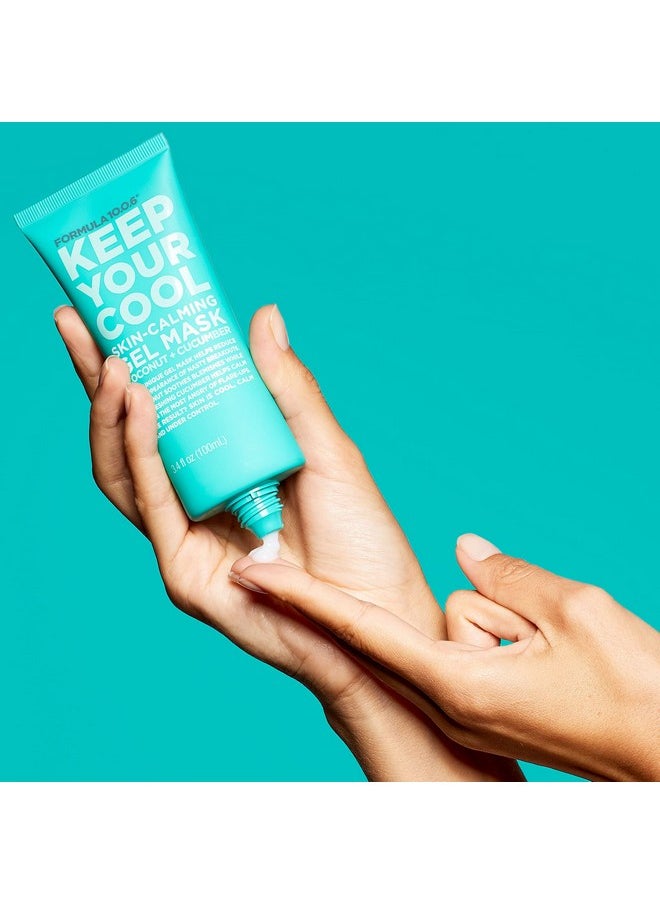 FORMULA 10.0.6 - Keep Your Cool Skincalming Gel Mask Refreshing Gel Mask That Soothes Blemishes And Calms The Skin Vegan Parabenfree Sulfatefree & Crueltyfree 3.4 Fl Oz - Image 1