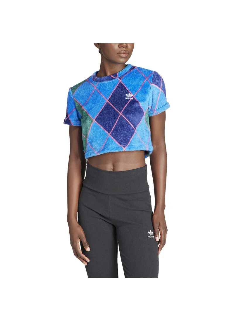 Adidas adidas FLUFFY CROP TEE Green Originals Women T-SHIRTS
