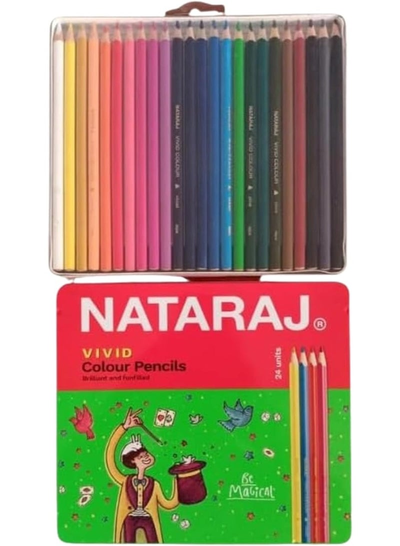 ناتاراج أقلام تلوين مثلثة فاخرة من ناتاراج - ٢٤ لونًا مع كتاب تلوين مجاني - Image 4