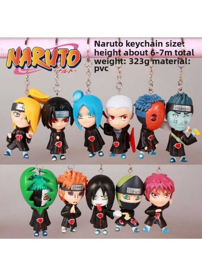 Generic - Huo Ying Hand Office 17 Generation 11 Xiao Organization Naruto Sasuke Skunk Kakashi Doll Model Keychain-Color:17th Generation 11 Naruto Keychains-Height:About 8-9cm - Image 1