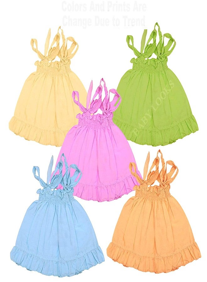 PIKIPOO New Born Baby Dress Hosiery Cotton Breathable Cloth Jabla Frock (3-6 Months, Solid) - Image 2