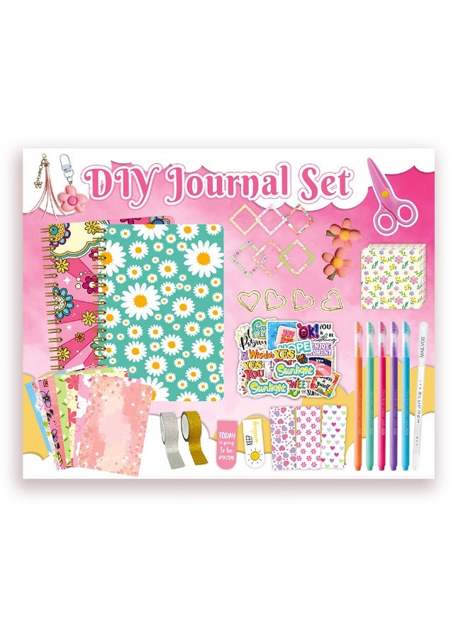 دايتويز مجموعة دفاتر ملاحظات للأطفال: مجموعة قرطاسية سكرابوكينغ للأطفال مع دفترين، ملصقات، أقلام، وإكسسوارات لطيفة - هدية عيد ميلاد للبنات - Image 5