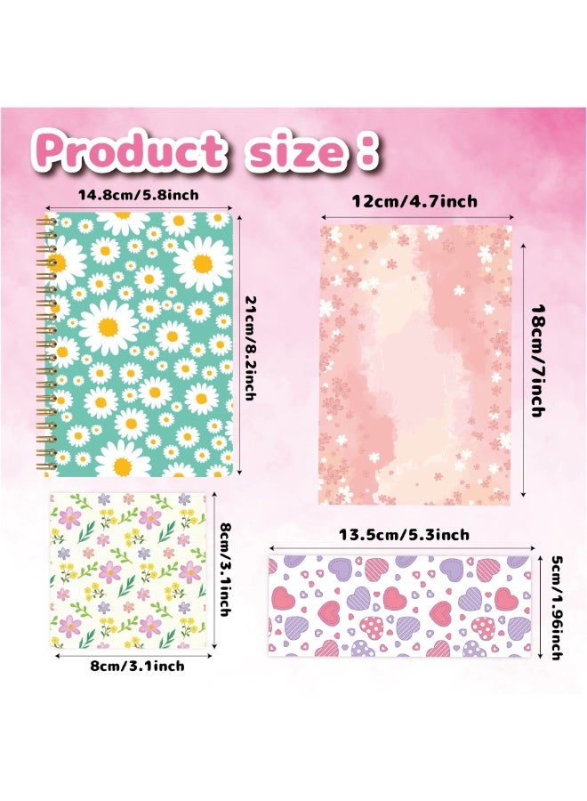 دايتويز مجموعة دفاتر ملاحظات للأطفال: مجموعة قرطاسية سكرابوكينغ للأطفال مع دفترين، ملصقات، أقلام، وإكسسوارات لطيفة - هدية عيد ميلاد للبنات - Image 3